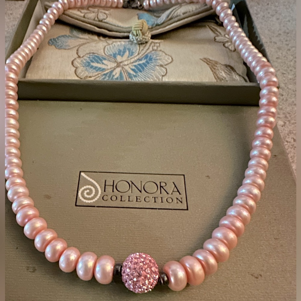 Pink Honora Pearl Necklace